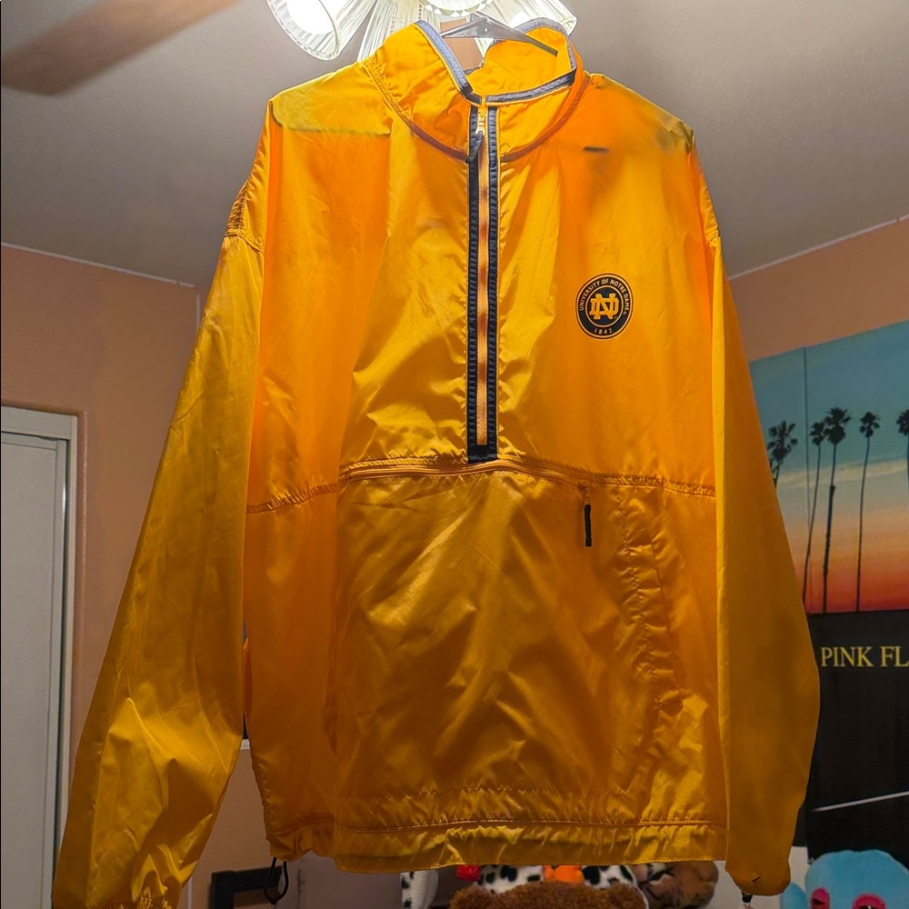Gold Pullover Windbreaker Jacket